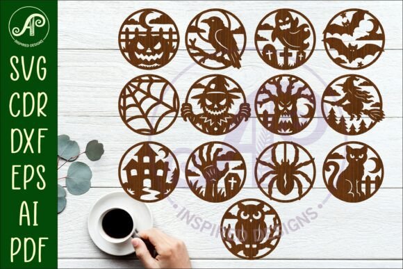 Download Halloween Coaster SVG Design Bundle - Bundle Collection