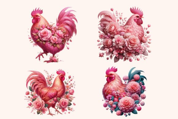 Download Floral Chicken Mother's Day PNG Bundle - Bundle Collection