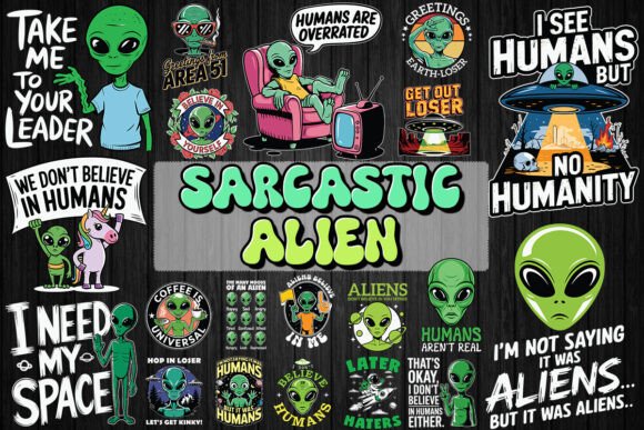 Download Sarcasm Alien SVG Bundle - Bundle Collection