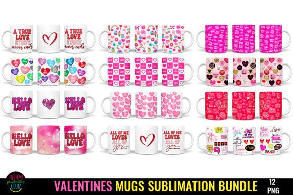 Download Valentines Day Mugs Sublimation Bundle - Bundle Collection
