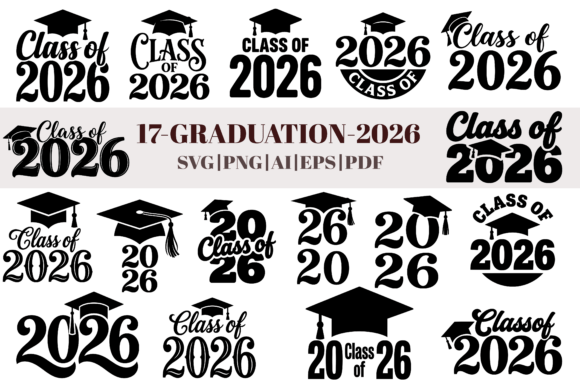 Download Class of 2026 Graduation SVG Bundle - Bundle Collection