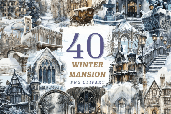 Download Winter Mansion PNG Bundle - Bundle Collection
