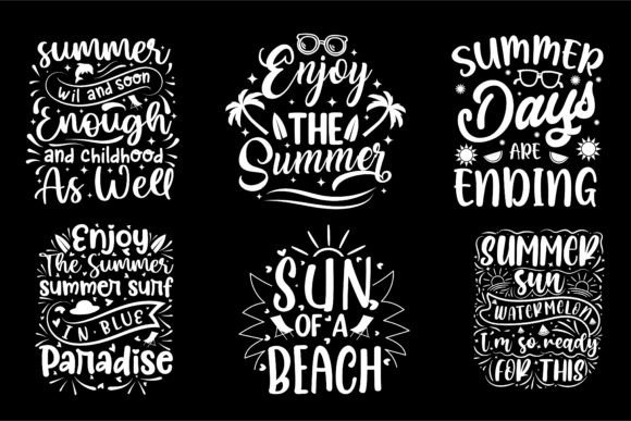 Download Summer Typography T-shirt Design Bundle - Bundle Collection