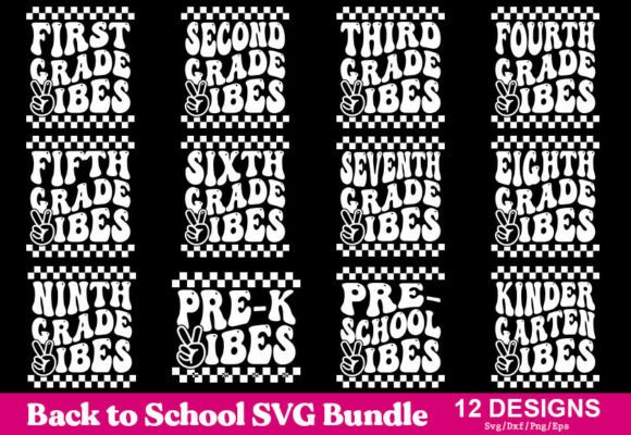 Download Back to School SVG Bundle, Retro School - Bundle Collection