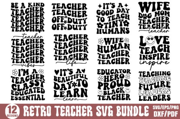 Download Retro Teacher SVG Bundle, Teacher SVG - Bundle Collection