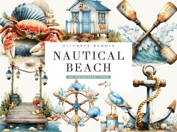 Download Nautical Beach Clipart Bundle - Bundle Collection