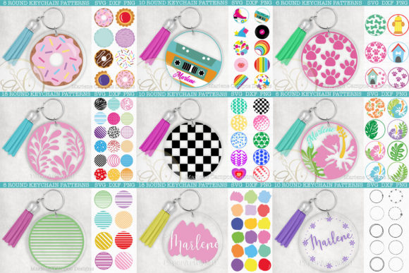 Download Bundle 96 Files Round Keychain Patterns - Bundle Collection