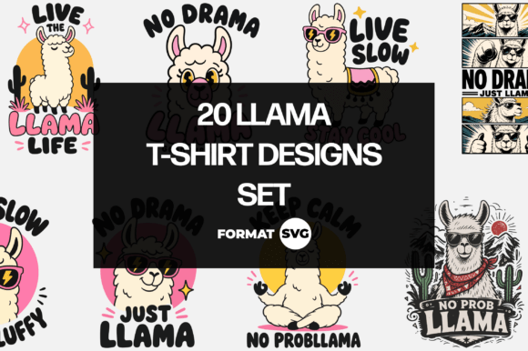 Download 20 Llama SVG Design Bundle - Bundle Collection