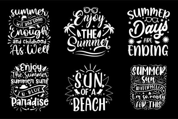 Download Summer Typography T-shirt Design Bundle - Bundle Collection