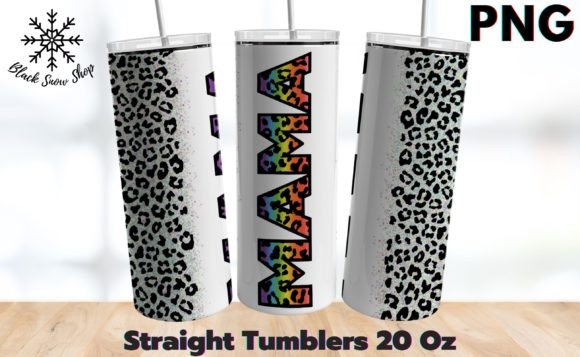 Download Leopard Mama Rainbow Tumbler Sublimation - Premium Bundle