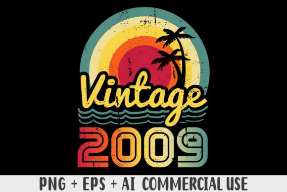 Download Vintage 2009 PNG Sublimation Design - 2009 Collection
