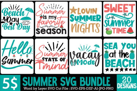 Download Summer SVG Bundle, Beach SVG Bundle - Bundle Collection