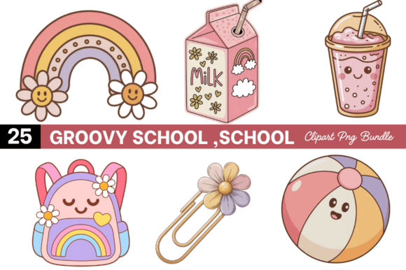 Download Groovy School Clipart Bundle,Groovy PNG - Bundle Collection
