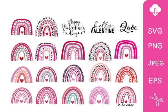 Download Valentines Rainbow Svg Bundle - Bundle Collection