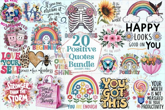 Download Positive Quotes Bundle Sublimation - Bundle Collection
