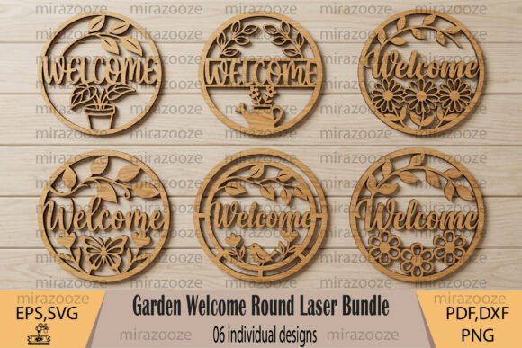 Download Garden Welcome Round Laser Bundle - Bundle Collection