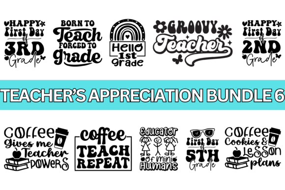 Download Retro Groovy Teacher PNG Black Bundle - Bundle Collection