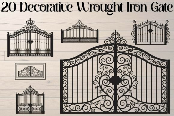 Download 20 Decorative Wrought Iron Gate Bundle - Bundle Collection