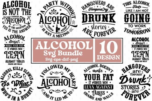 Download Alcohol Svg Bundle |Drinking Svg |Wine - Bundle Collection