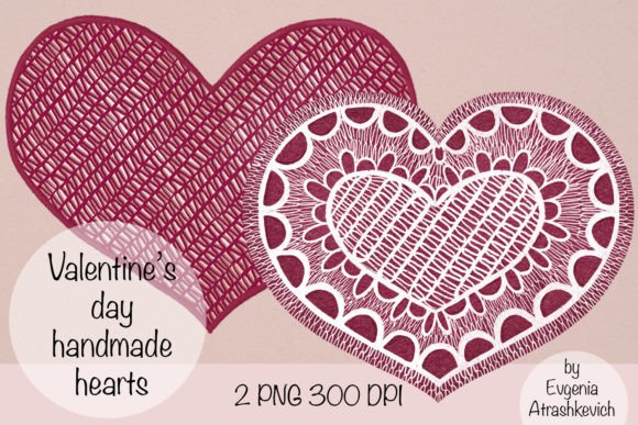Download Valentine Day Handmade Heart Clipart Set - Premium Resources