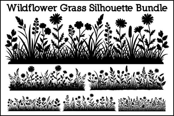 Download Wildflower Grass Silhouette Bundle - Bundle Collection