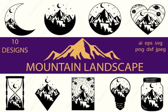 Download Mountain Landscape Bundle, Outdoor Svg - Bundle Collection