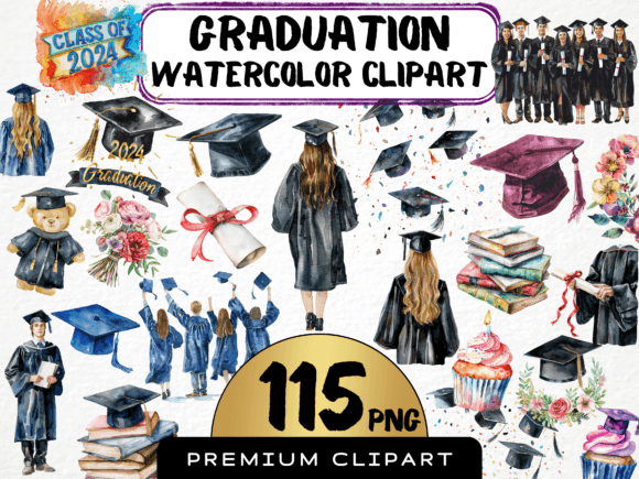 Download Graduation Clipart Bundle - Bundle Collection