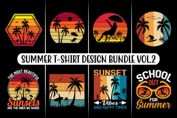 Download Summer T-shirt Design Bundle, Beach Bund - Bundle Collection