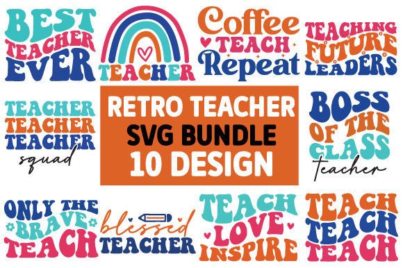 Download Retro Teacher SVG Bundle - Bundle Collection
