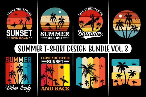 Download Summer T-shirt Design Bundle, Beach - Bundle Collection