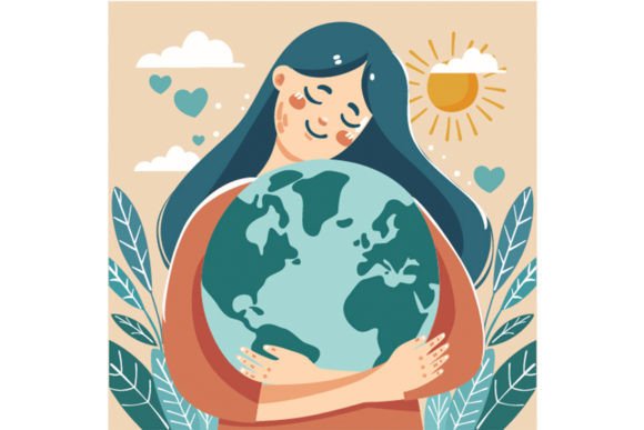 Download Cartoon Mother Earth Day Illustration - Premium Resources