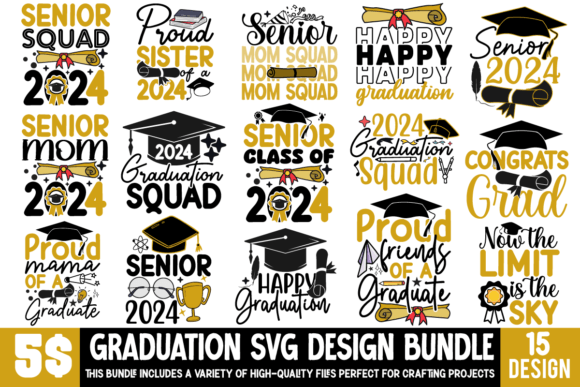 Download Graduation SVG DEsign BUndle - Bundle Collection