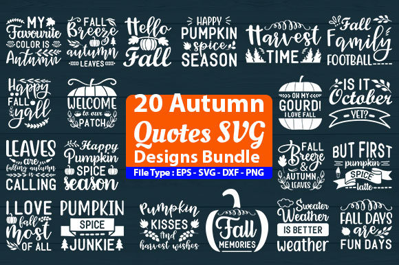 Download Autumn Quotes SVG Design Bundle - Bundle Collection