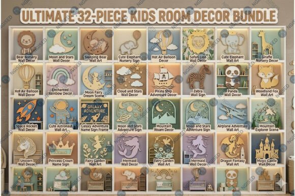 Download Laser Cut Kids Room Decor Mega Bundle - Bundle Collection