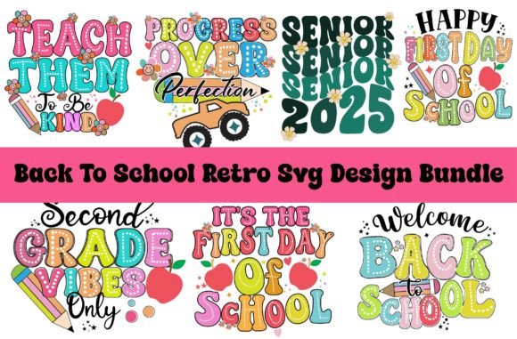 Download Back to School Retro SVG Design Bundle - Bundle Collection