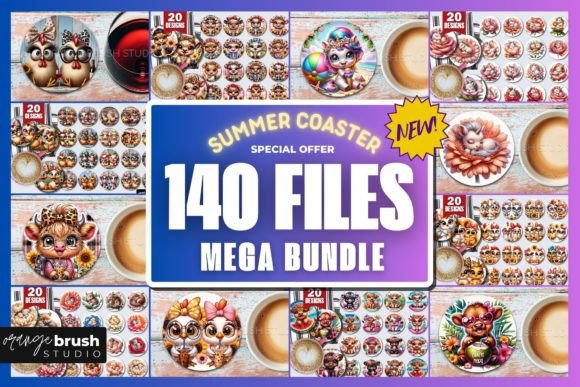 Download Summer Round Coaster Mega Bundle - Bundle Collection