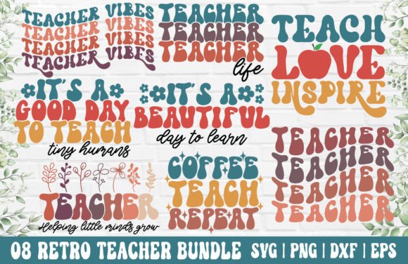Download Retro Teacher SVG Bundle - Teacher PNG - Bundle Collection