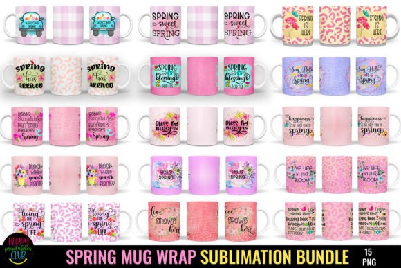 Download Spring Mugs Sublimation Bundle PNG - Bundle Collection